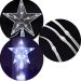 Ponteira Estrela Luzes LEDs Branco Enfeite Natal 1m Bivolt