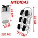 Porta Condimentos Temperos Vidro Conjunto 6pçs Com Suporte