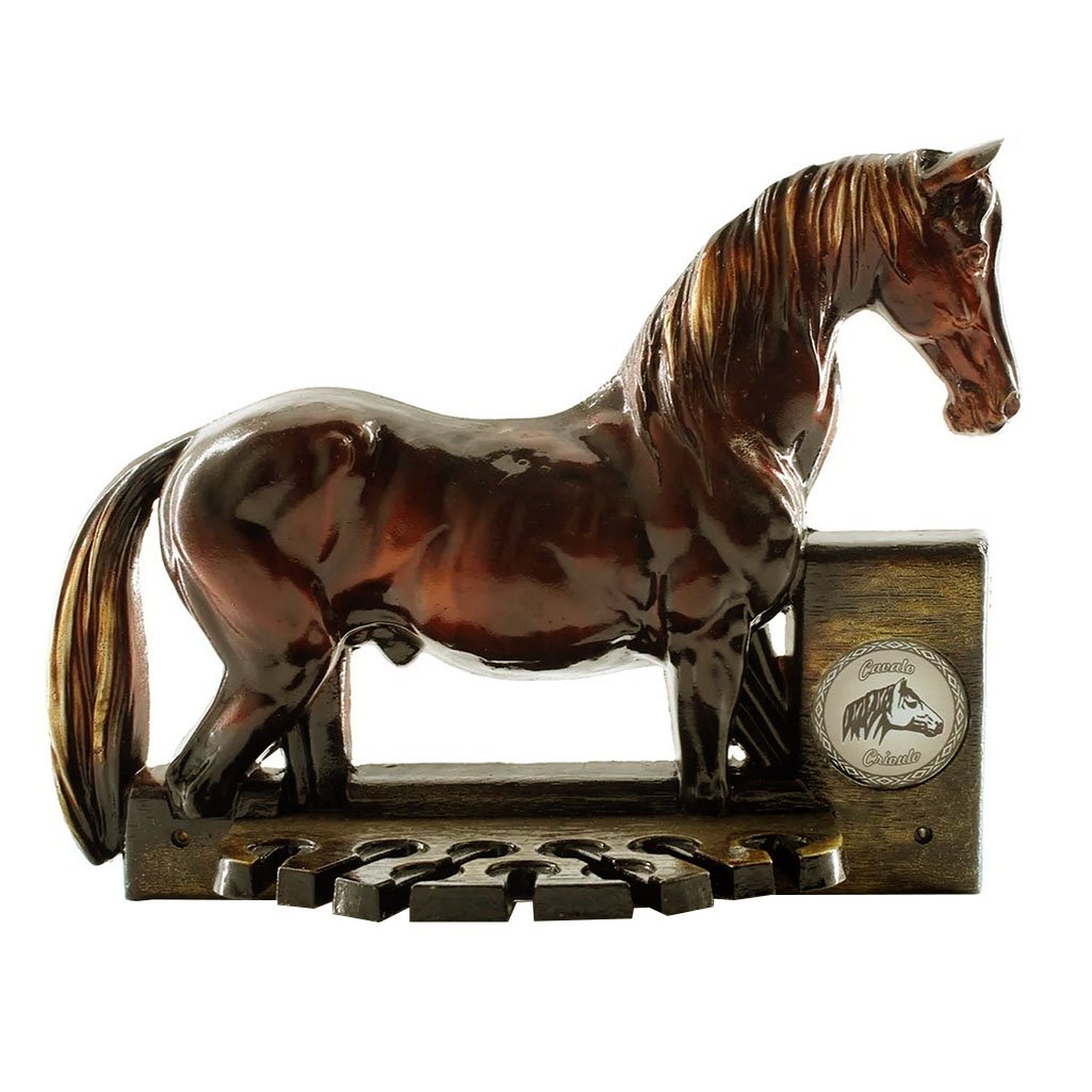 Porta Espeto Cavalo Crioulo Suporte De Parede Churrasco