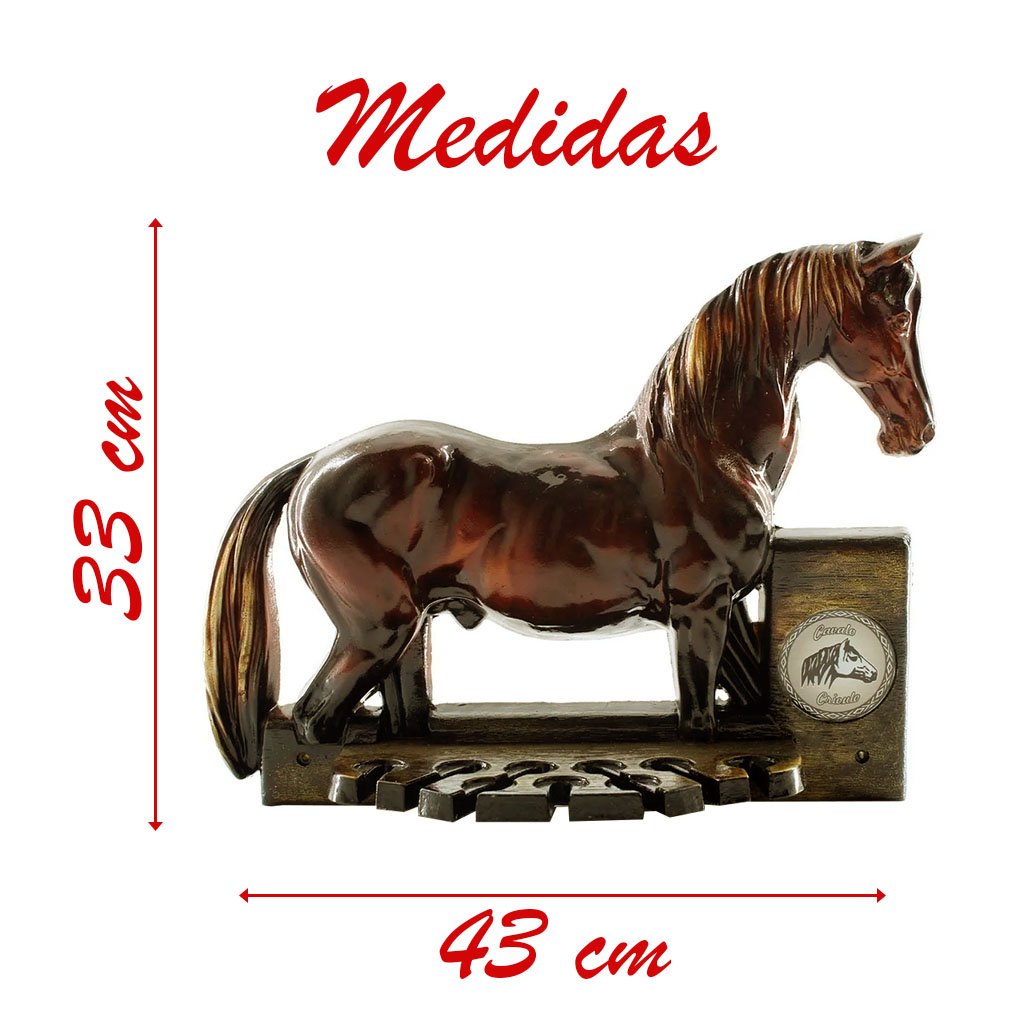 Porta Espeto Cavalo Crioulo Suporte De Parede Churrasco