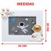 Porta Retrato Moldura Espacial Astronauta Foguete Branco 3D