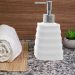 Porta Sabonete Liquido Modelagem De Cerâmica Lavabo Branco