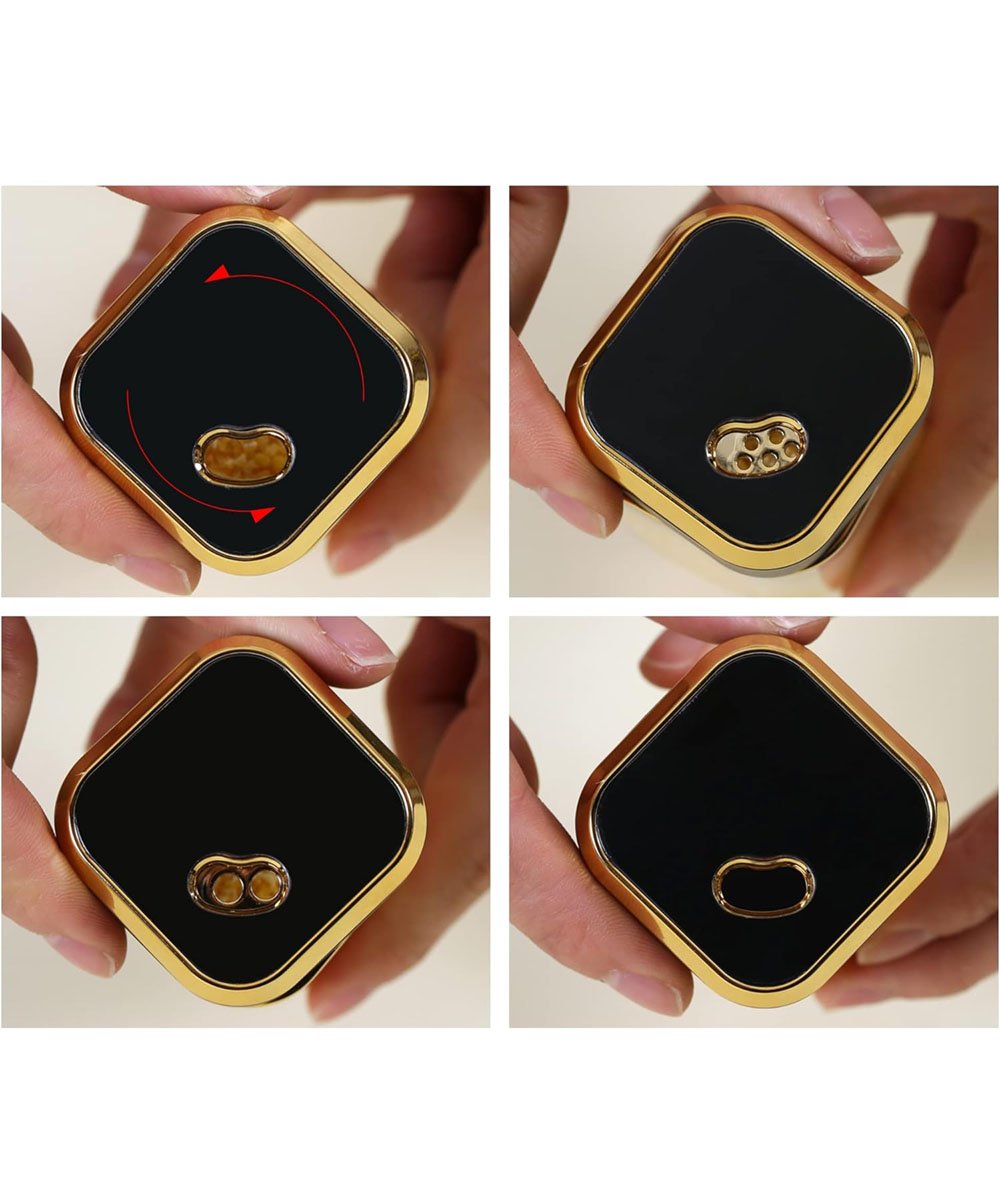 Porta Temperos Condimentos Galheteiro Dourado Suporte 4Pçs