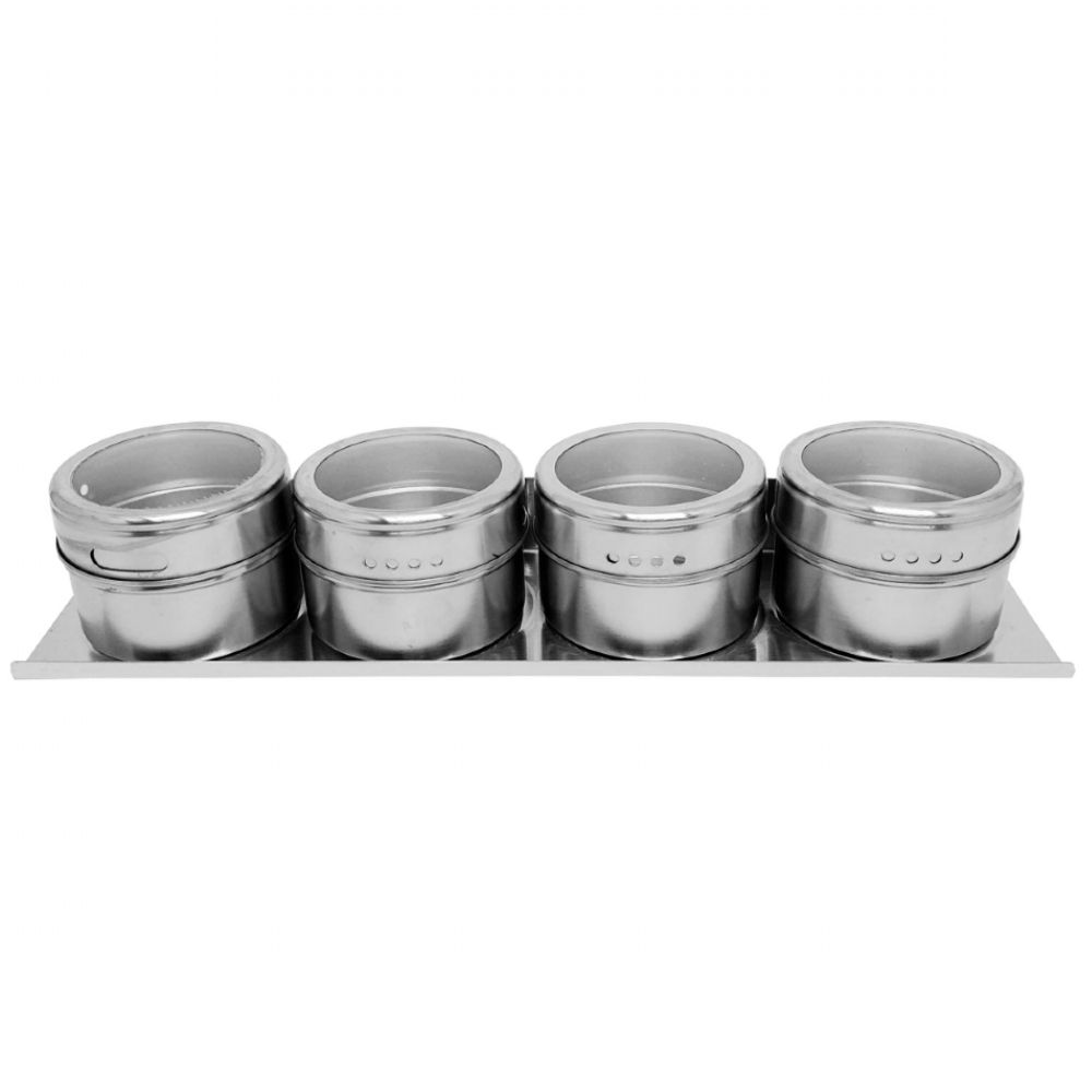 Porta Temperos E Condimentos Magnético Inox Geladeira Cozinha 