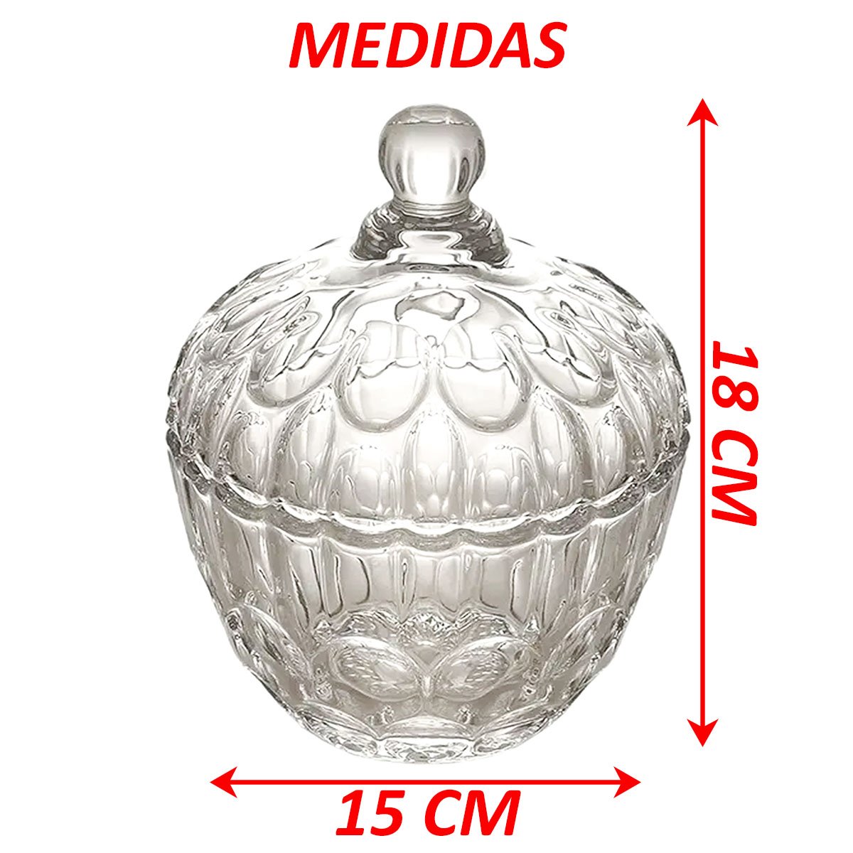 Pote Baleiro Bomboniere De Vidro Elegante Doces e Biscoitos