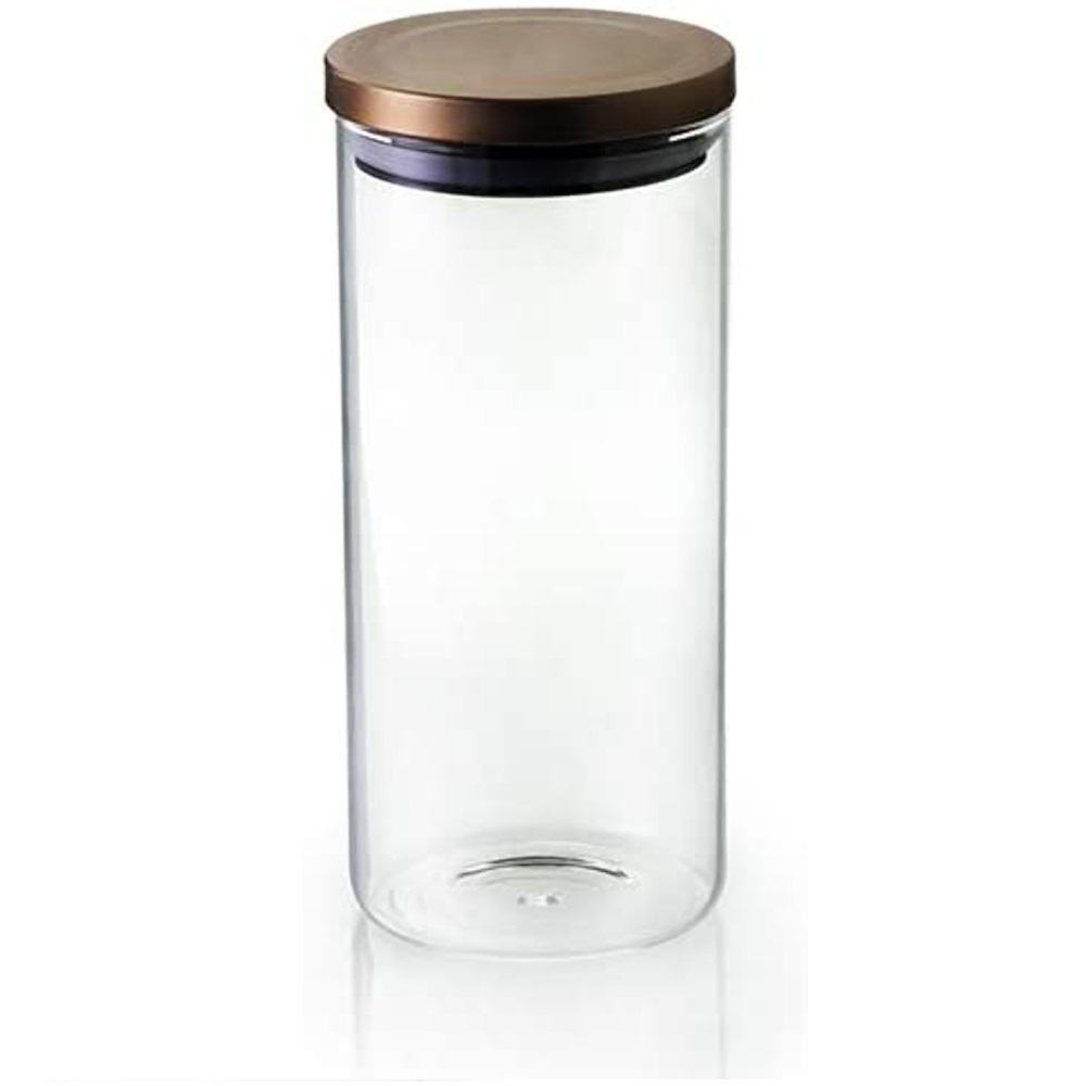 Pote de Vidro Borossilicato com Tampa Hermético 1,3 Litros Bronze