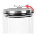 Pote de Vidro Borossilicato com Tampa Hermético 370ml Cinza