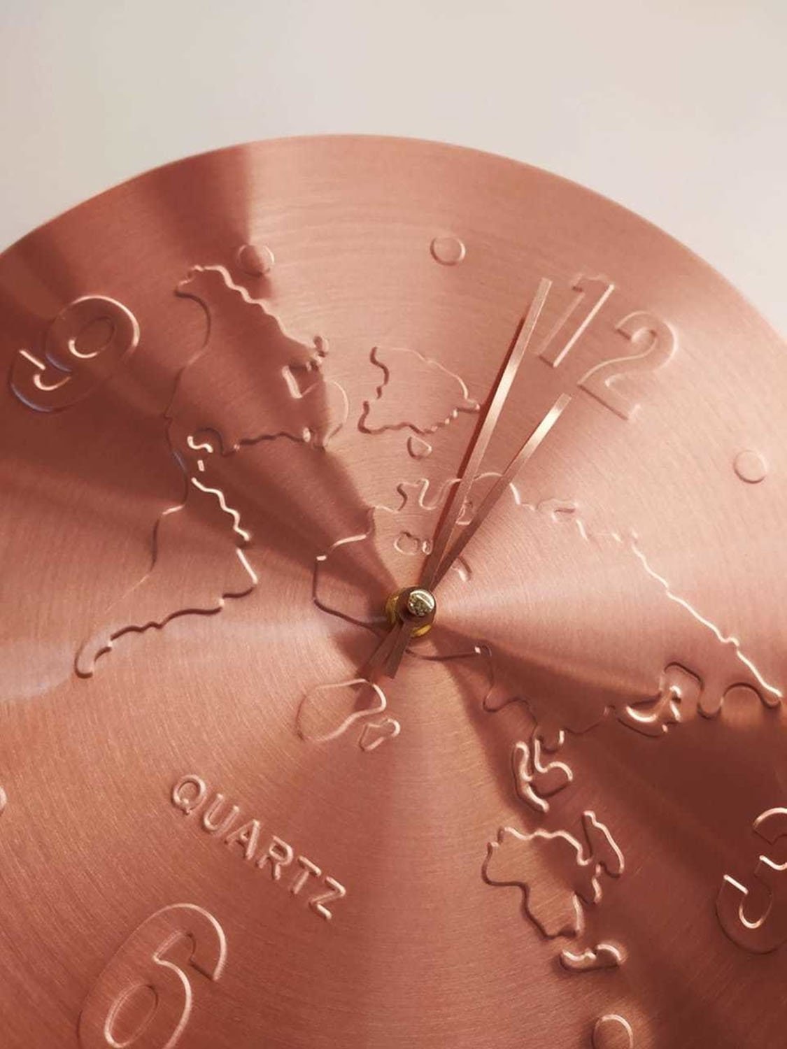 Relógio De Parede 30cm Rose Gold