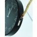 Relógio De Parede Black Quartz Redondo Com Corda De Sisal