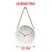 Relógio De Parede Branco Quartz Redondo Com Corda De Sisal