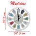 Relógio De Parede Decorativo Branco Sala Escritório 37,5cm
