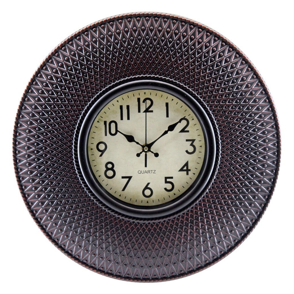 Relógio De Parede Decorativo Clássico 40cm Cobre
