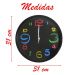 Relógio De Parede Decorativo Colorido Sala Escritório 31cm
