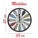 Relógio De Parede Decorativo Preto Sala Escritório 33cm