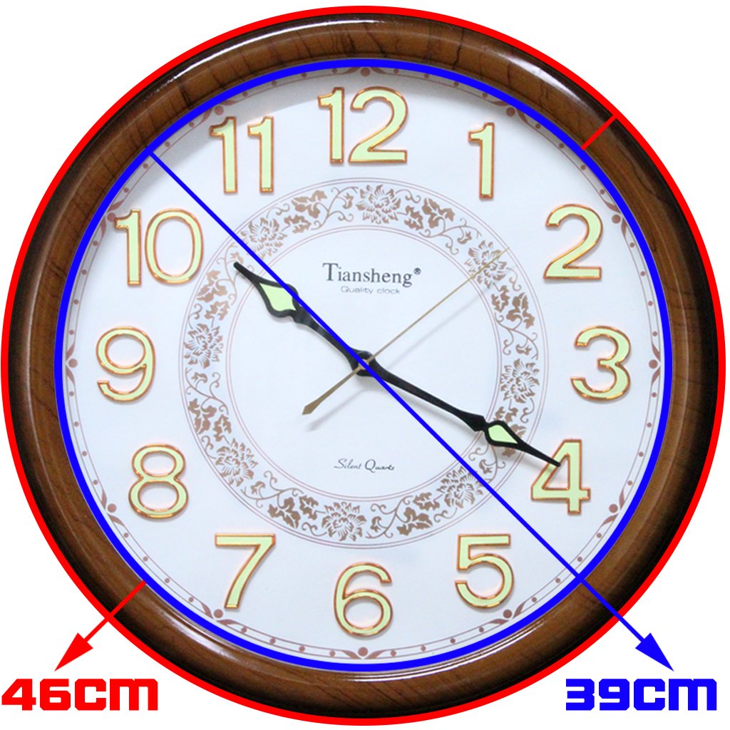 Relógio De Parede Decorativo Tiansheng® 46cm Branco
