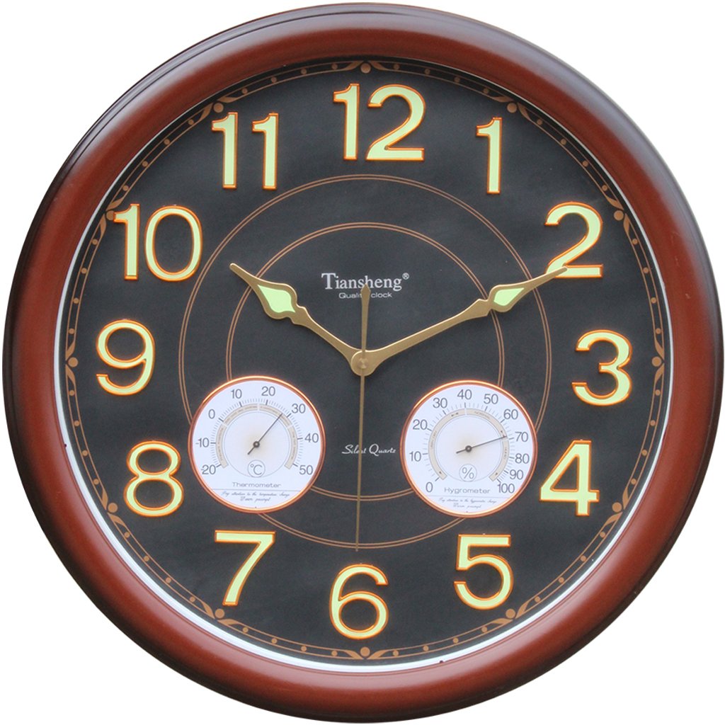 Relógio De Parede Decorativo Tiansheng® 46cm Preto