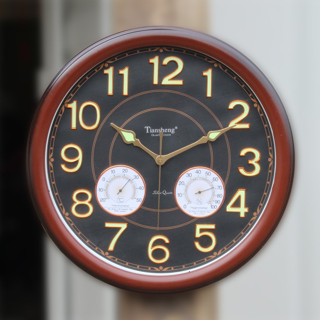 Relógio De Parede Decorativo Tiansheng® 46cm Preto
