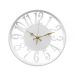 Relógio De Parede Minimalista Decorativo Branco 30,5cm Vazado