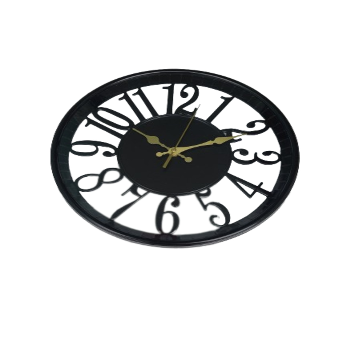 Relógio De Parede Minimalista Decorativo Preto 30,5cm Vazado