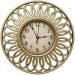 Relógio De Parede Redondo Vazado Dourado Decoração 3D 25cm