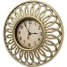 Relógio De Parede Redondo Vazado Dourado Decoração 3D 25cm