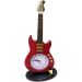 Relógio Decoração Mesa Estilo Guitarra Porta Caneta Vintage