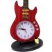 Relógio Decoração Mesa Estilo Guitarra Porta Caneta Vintage