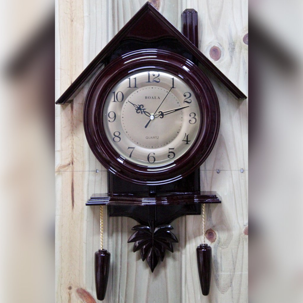 Relógio Decorativo De Parede Casinha Com Pendulo
