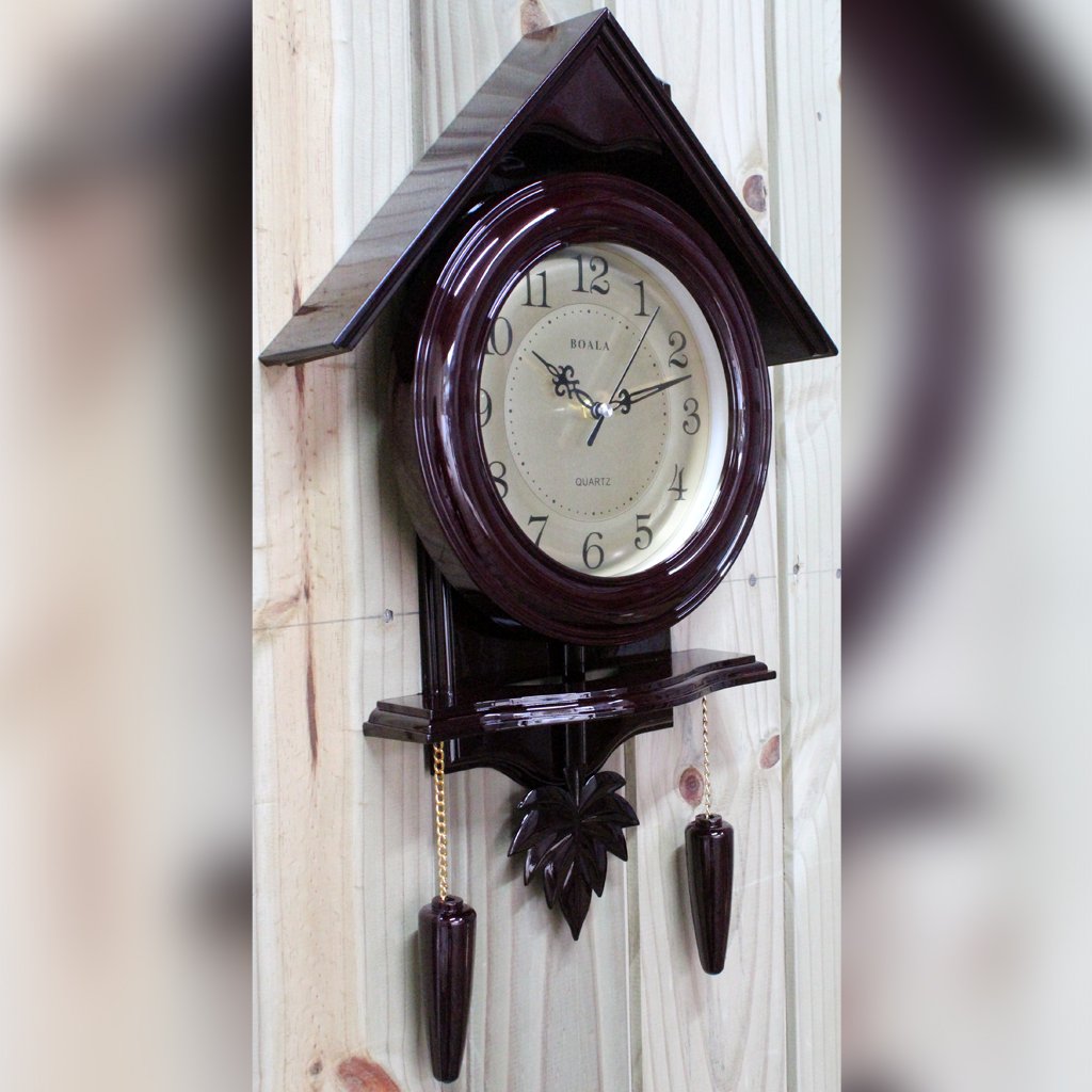 Relógio Decorativo De Parede Casinha Com Pendulo