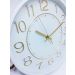 Relógio Parede Moderno Redondo Serrano Rose Gold White 30cm