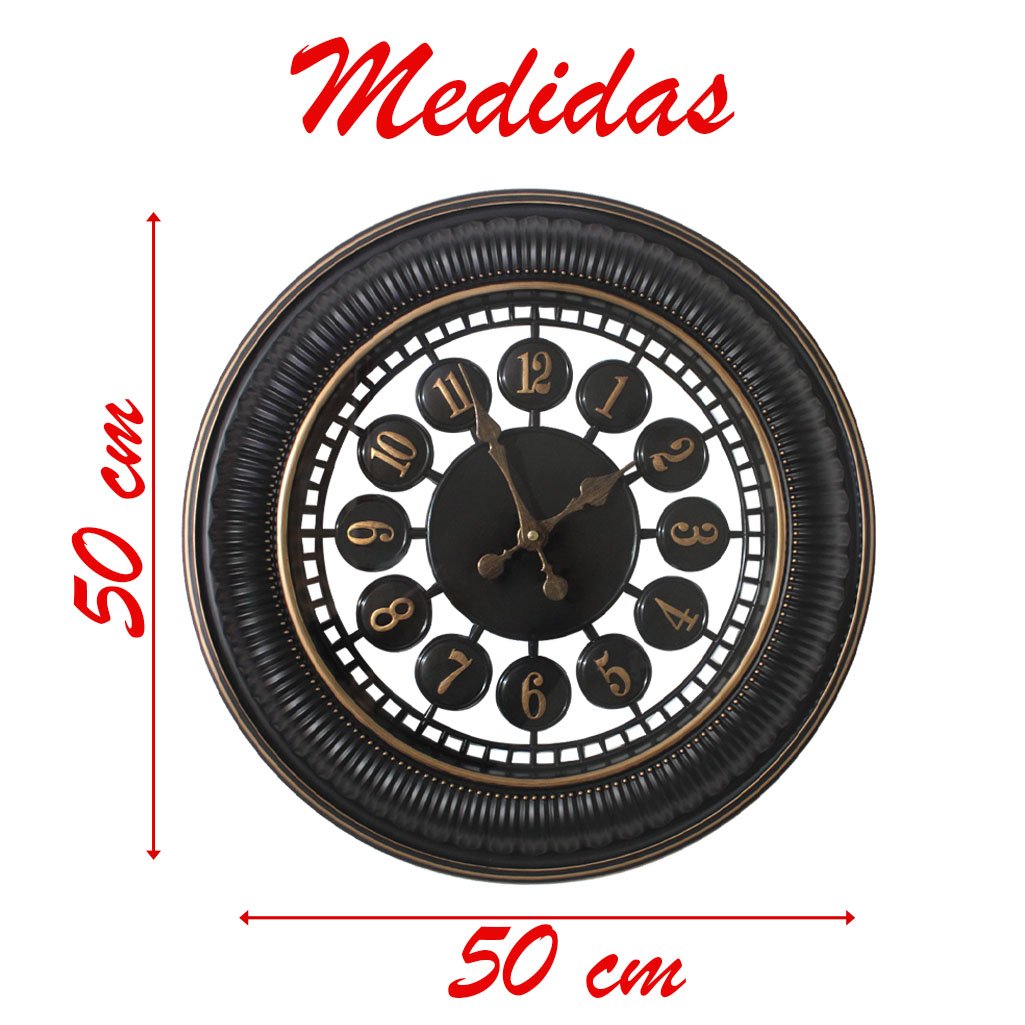 Relógio Vazado De Parede Para Sala De Estar Escritórios 50cm