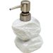 Saboneteira Líquida Decoração Branco Banheiro Cerâmica 350ml