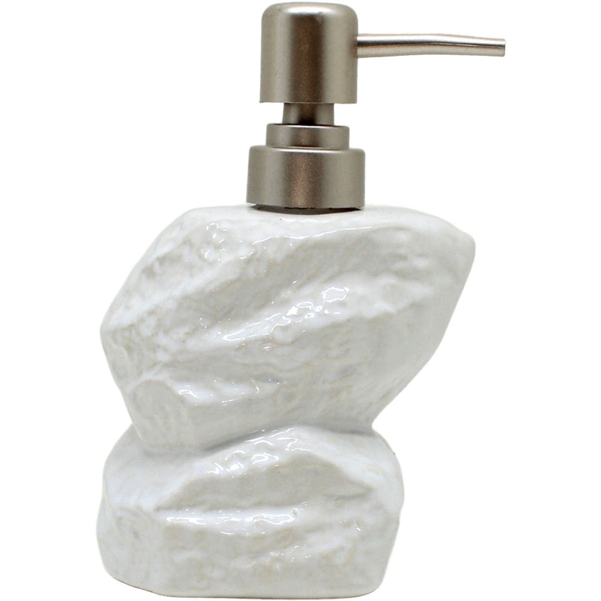 Saboneteira Líquida Decoração Branco Banheiro Cerâmica 350ml