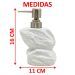 Saboneteira Líquida Decoração Branco Banheiro Cerâmica 350ml