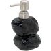 Saboneteira Líquida Decoração Preto Banheiro Cerâmica 350ml