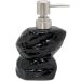 Saboneteira Líquida Decoração Preto Banheiro Cerâmica 350ml