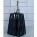 Saboneteira Liquida Modelagem De Cerâmica Lavabo Preto Luxo