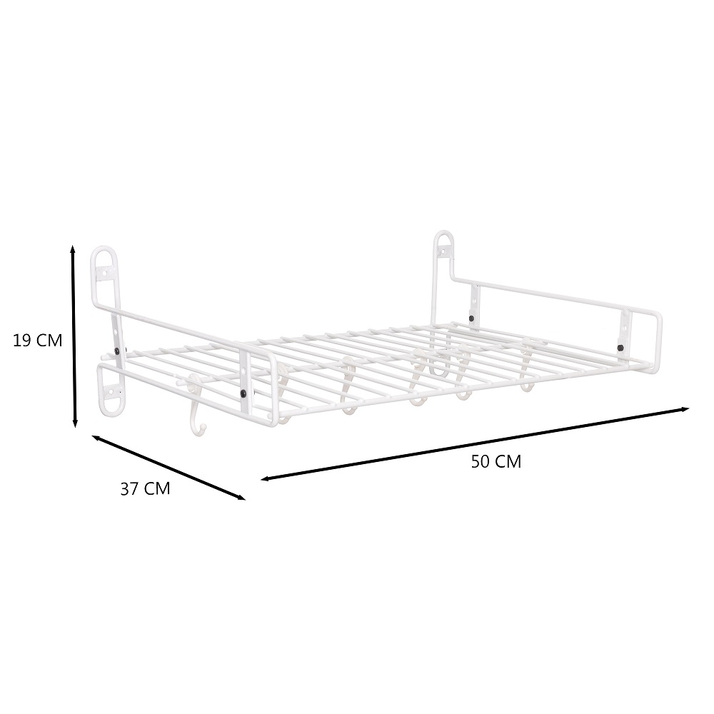 Suporte Pendurador de Panelas e Utensilios Branco