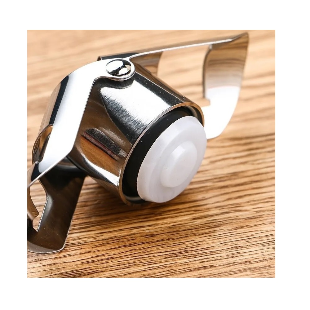 Tampa Rolha Inox Para Garrafa Vinho, Champagne E Espumante 