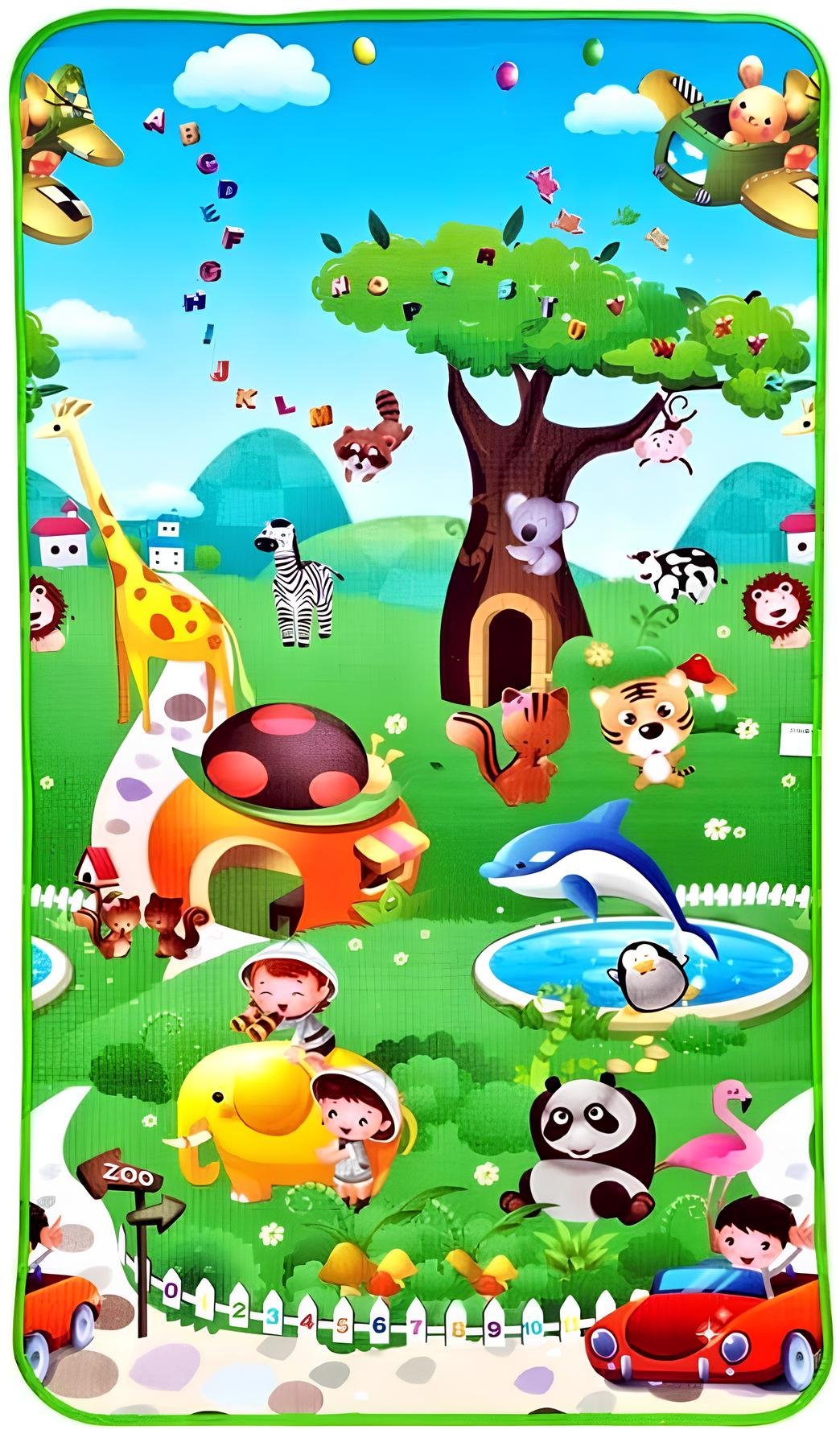 Tapete Térmico Infantil Atividades Animais 100cm X 180cm
