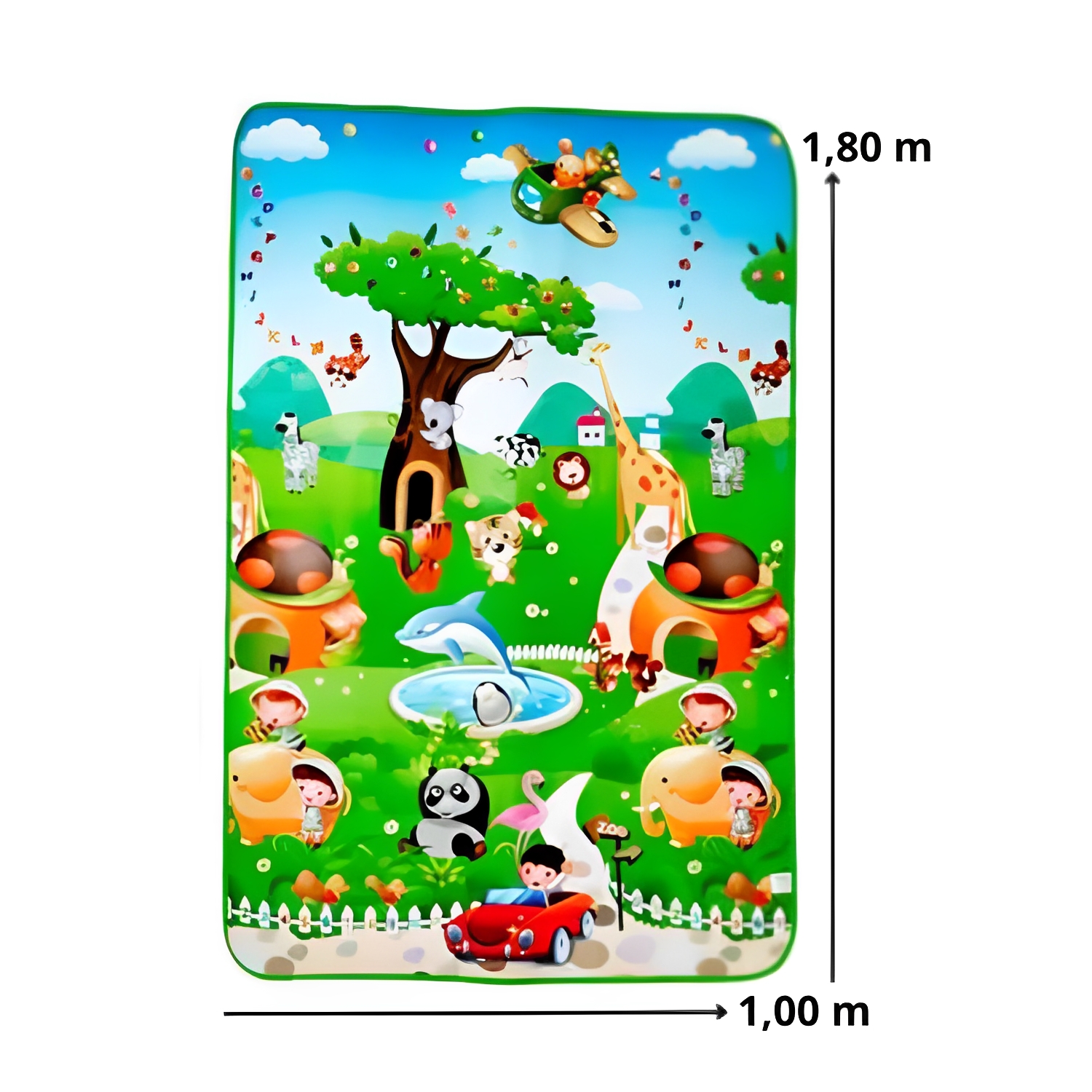 Tapete Térmico Infantil Atividades Animais 100cm X 180cm