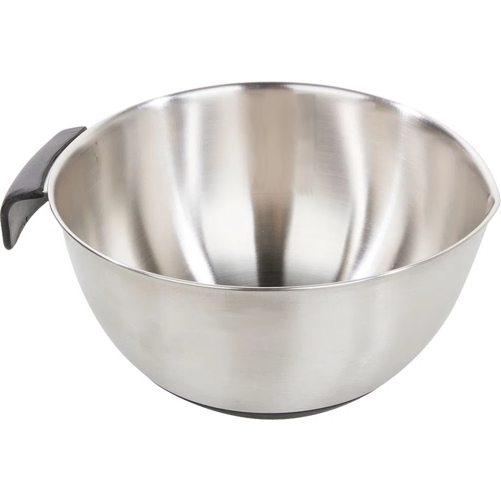Tigela em inox 5 Litros com Medidas Internas - Alça em Silicone 