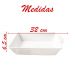 Travessa Melamina Retangular Branca 2,1 Ml