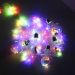 Varal Pisca Decoração Bolas E Estrelas Natal LED Colorido 3m
