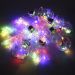 Varal Pisca Decoração Bolas E Estrelas Natal LED Colorido 3m