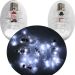 Varal Pisca Decoração Bolas E Estrelas Natal LEDs Branco 3m