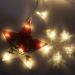 Varal Pisca LEDs Decoração Estrelas Natal Noel Amarelo De 3M