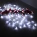 Varal Pisca LEDs Decoração Estrelas Natal Noel Branco De 3M