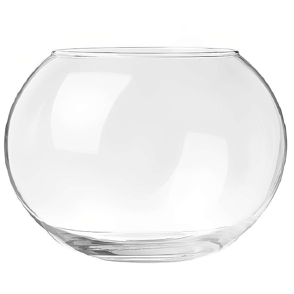 Vaso Aquario De Vidro Vaso Redondo 4,5 L  