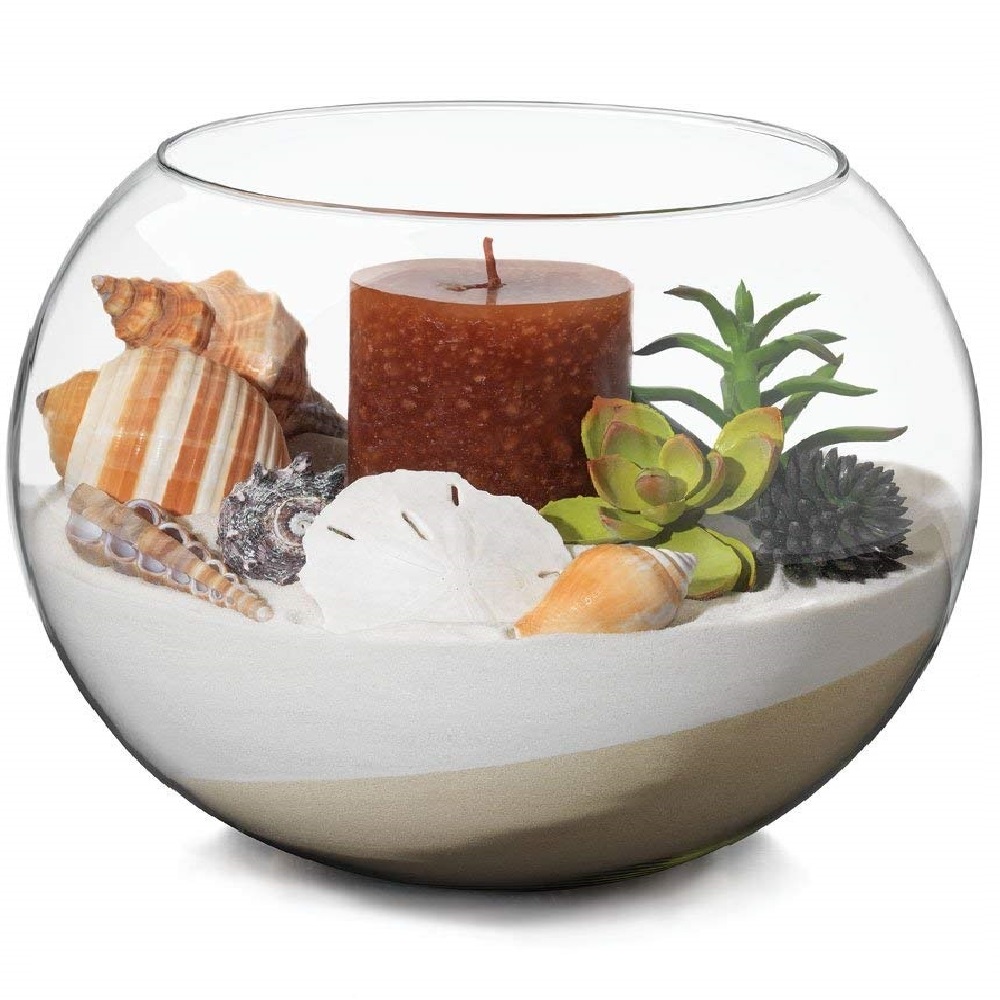 Vaso Aquario De Vidro Vaso Redondo 4,5 L  